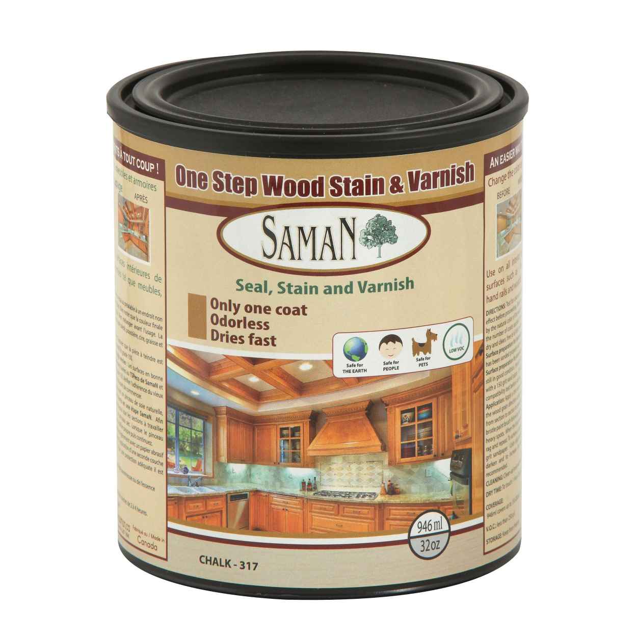 One step wood stain and varnish SamaN