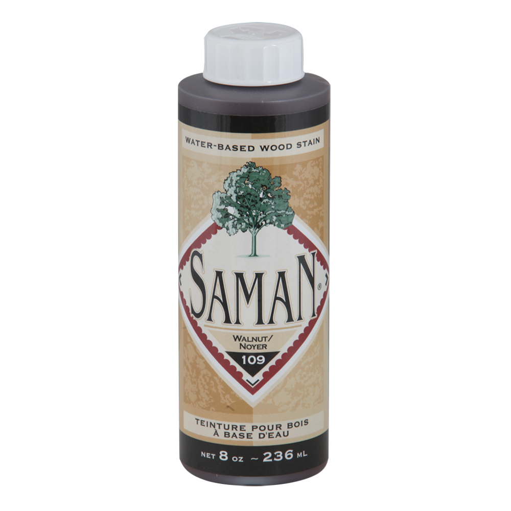 Vernis d'extérieur pour bois Saman, clair satiné, à base d'eau, protection  UV, haute-résistance, 946 ml SAM-830-1L